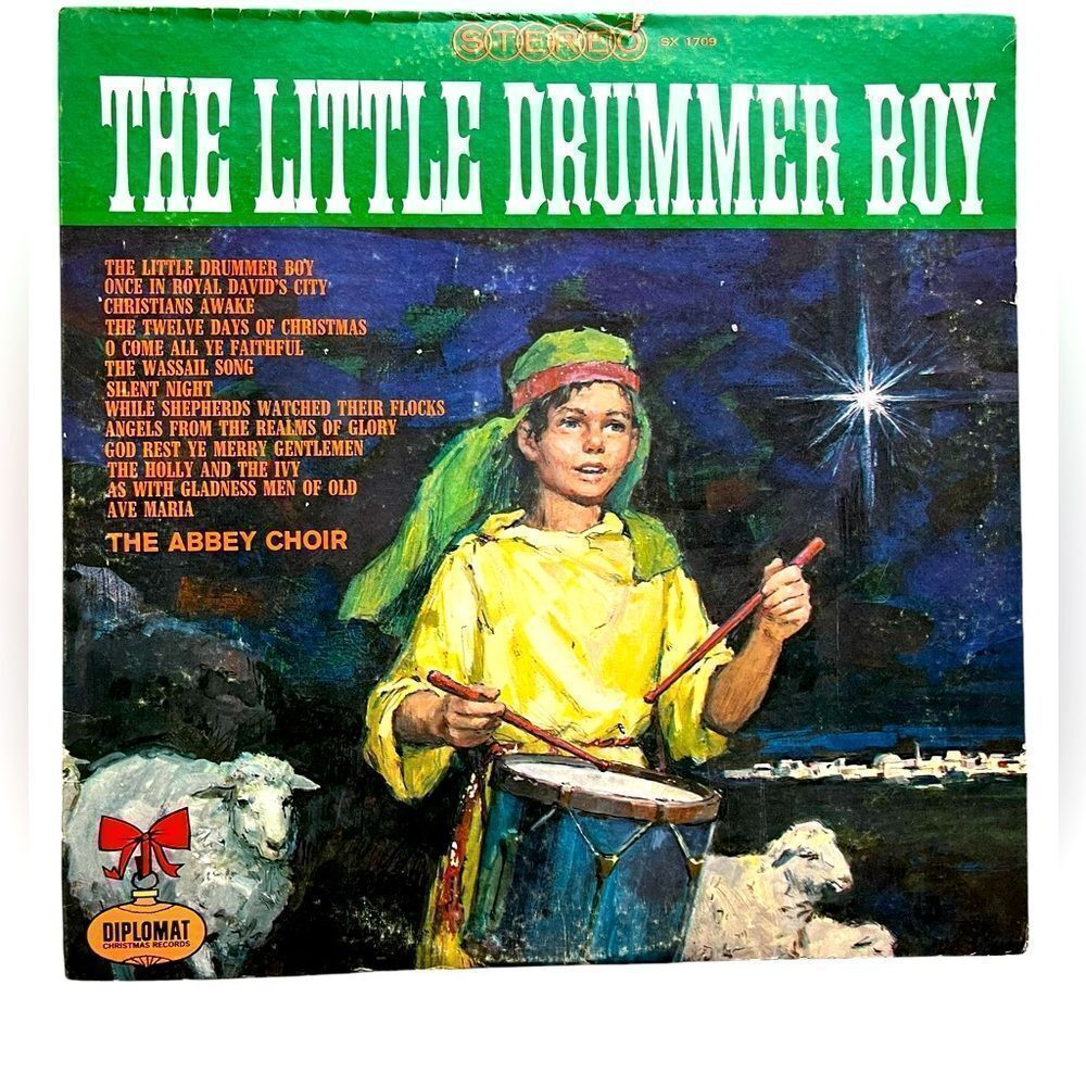 VINTAGE RARE “THE LITTLE DRUMMER BOY” THE ABBEY CHOIR HOLIDAY VINYL RECORD